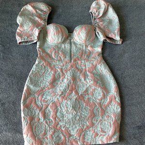 Puffed Sleeves Bodycon Mini Dress